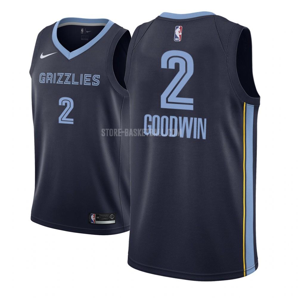 memphis grizzlies brandon goodwin 2 navy icon men's replica jersey