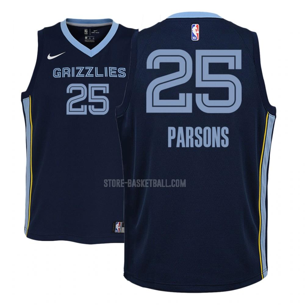memphis grizzlies chandler parsons 25 navy icon youth replica jersey