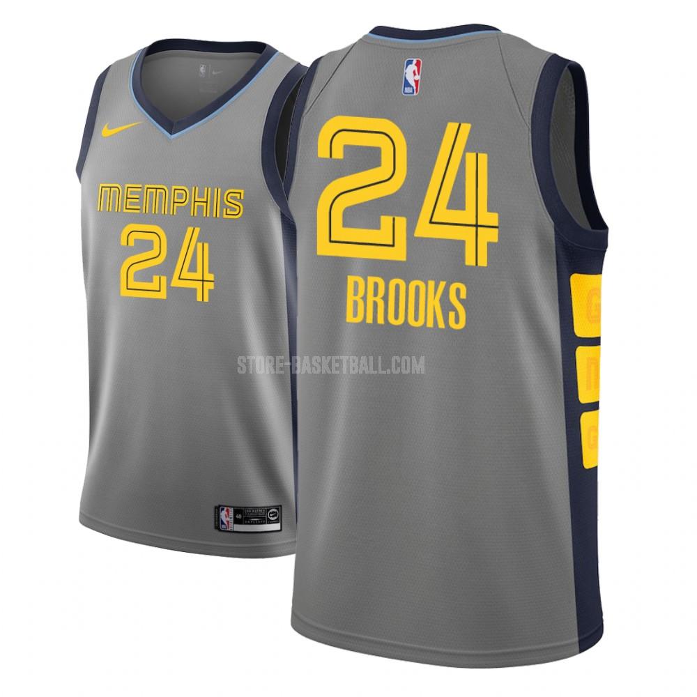 memphis grizzlies dillon brooks 24 gray city edition men's replica jersey