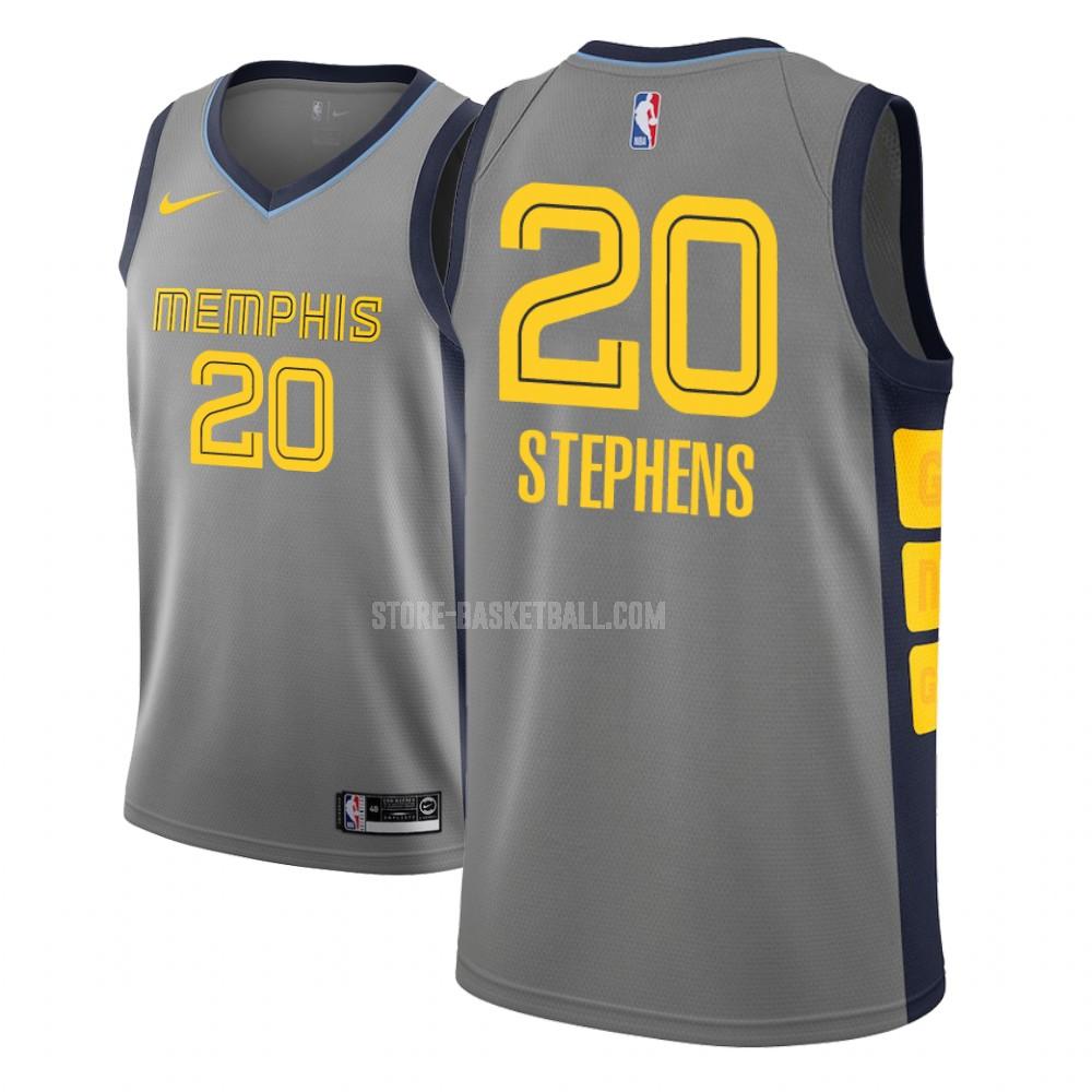 memphis grizzlies dj stephens 20 gray city edition men's replica jersey