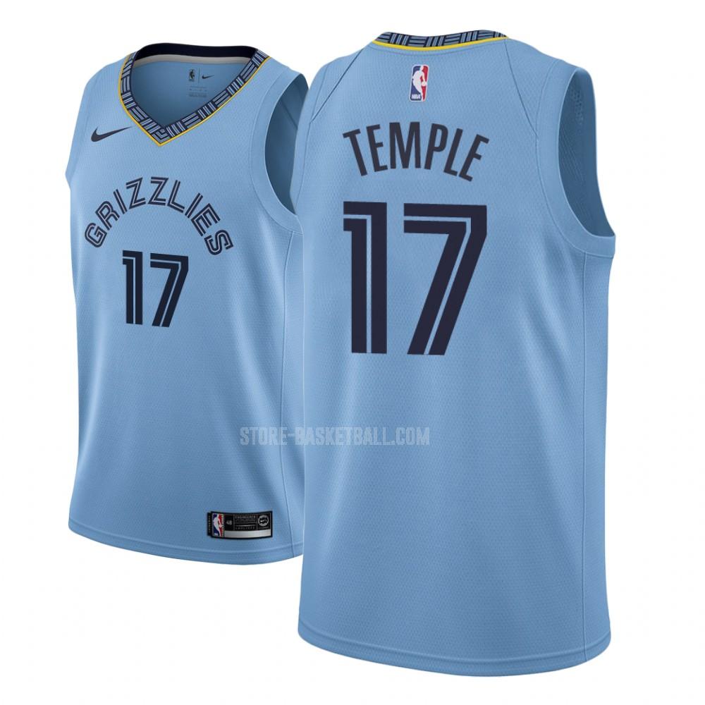 memphis grizzlies garrett temple 17 blue statement men's replica jersey