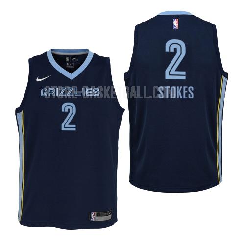 memphis grizzlies jarnell stokes 2 navy icon youth replica jersey