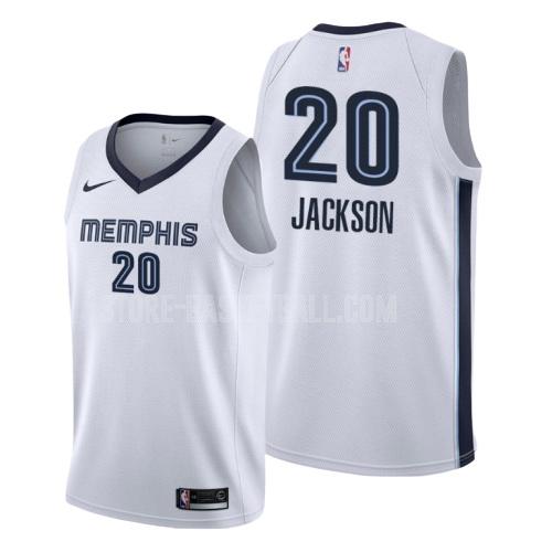 memphis grizzlies josh jackson 20 white association men's replica jersey