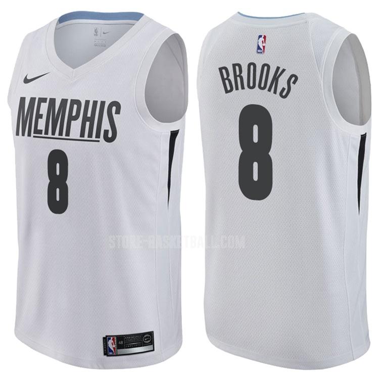 memphis grizzlies marshon brooks 8 white city edition men's replica jersey