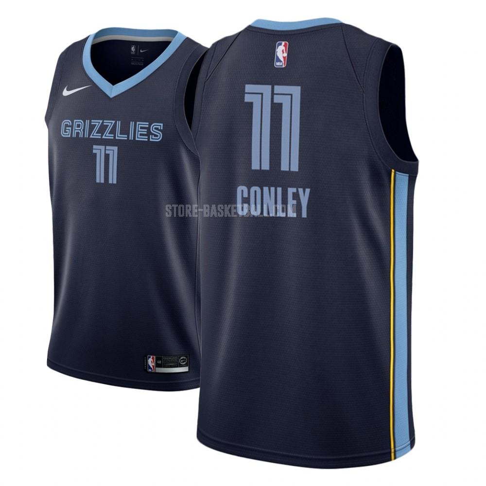 memphis grizzlies mike conley 11 navy icon men's replica jersey