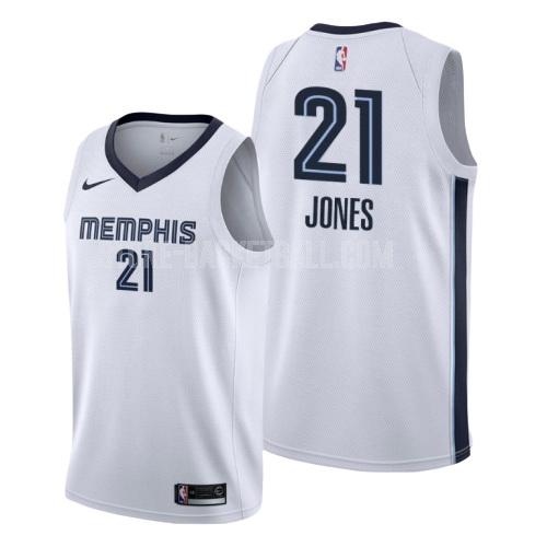 memphis grizzlies tyus jones 21 white association men's replica jersey