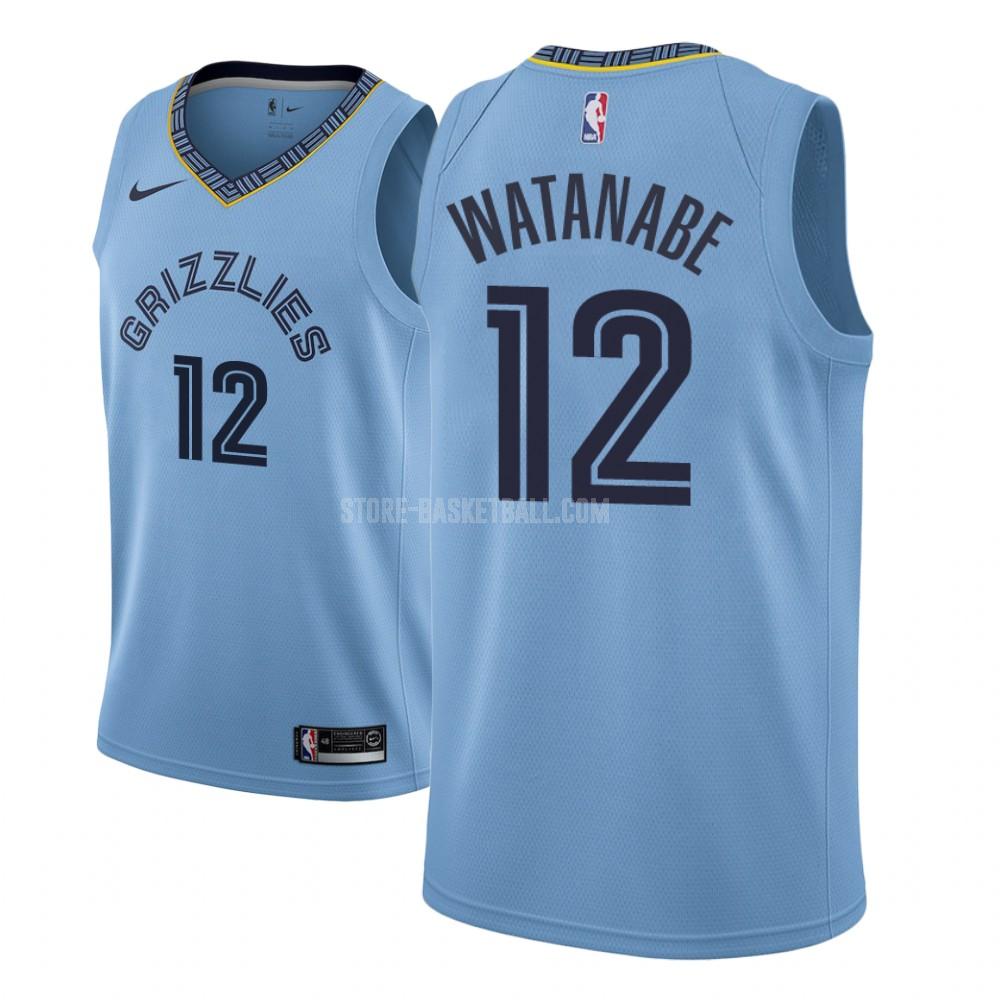 memphis grizzlies yuta watanabe 12 blue statement men's replica jersey