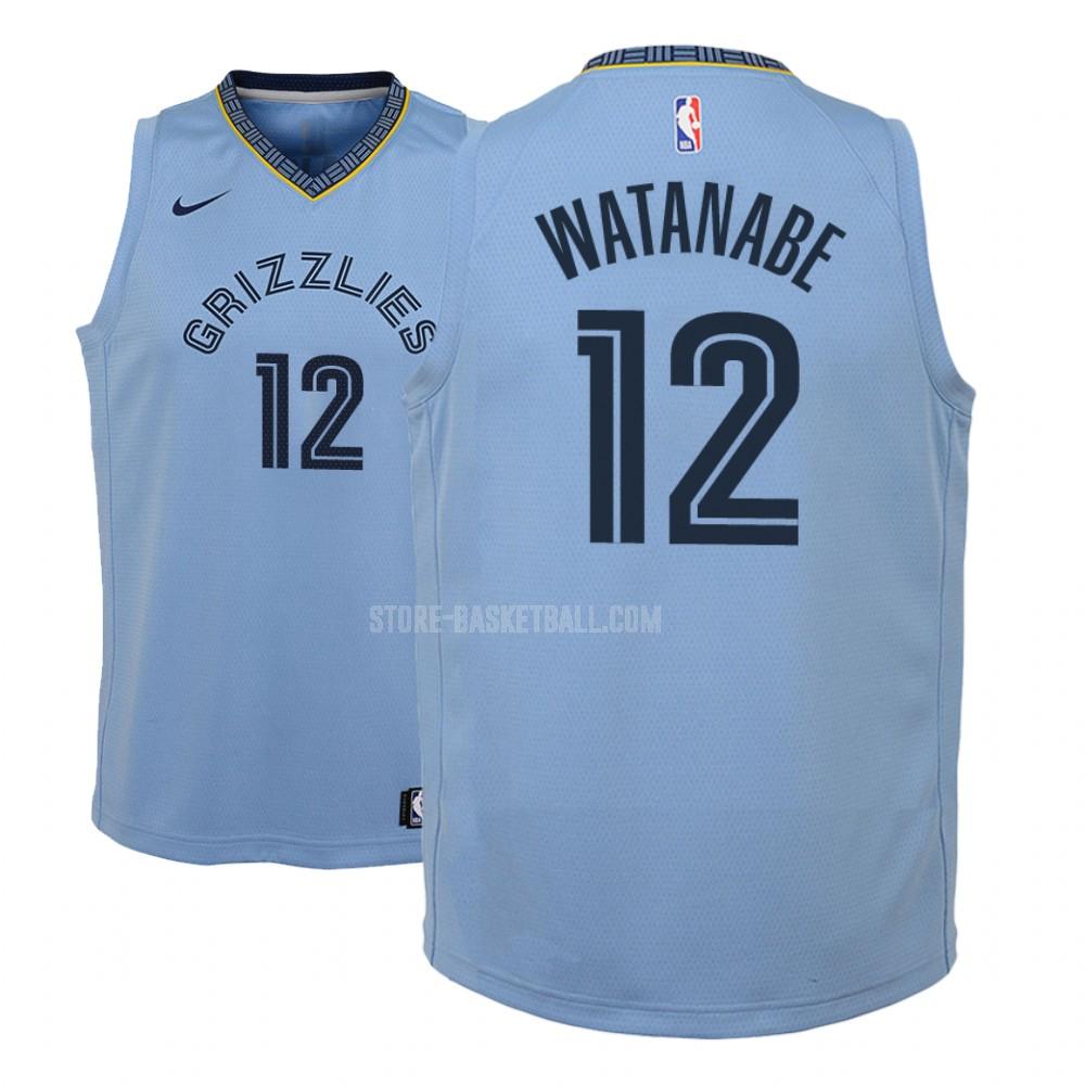 memphis grizzlies yuta watanabe 12 blue statement youth replica jersey