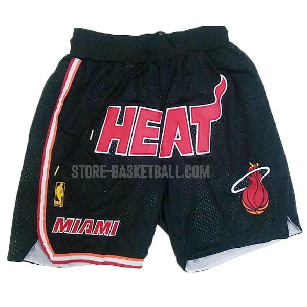 miami heat black just don pockett nba shorts