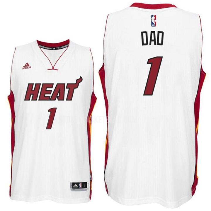 miami heat dad 1 white fathers day men's replica jersey