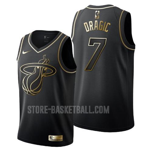 miami heat goran dragic 7 black golden edition men's replica jersey