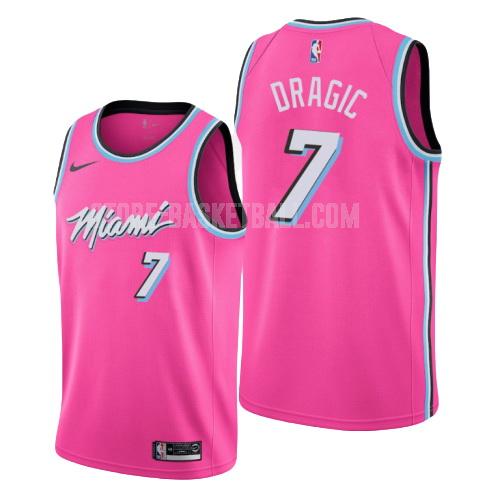 miami heat goran dragic 7 pink earned edition men's replica jersey