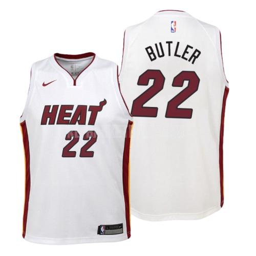 miami heat jimmy butler 22 white association youth replica jersey