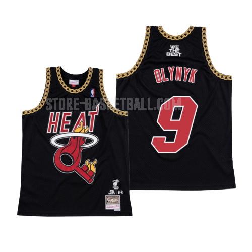 miami heat kelly olynyk 9 black dj khaled edition men's replica jersey