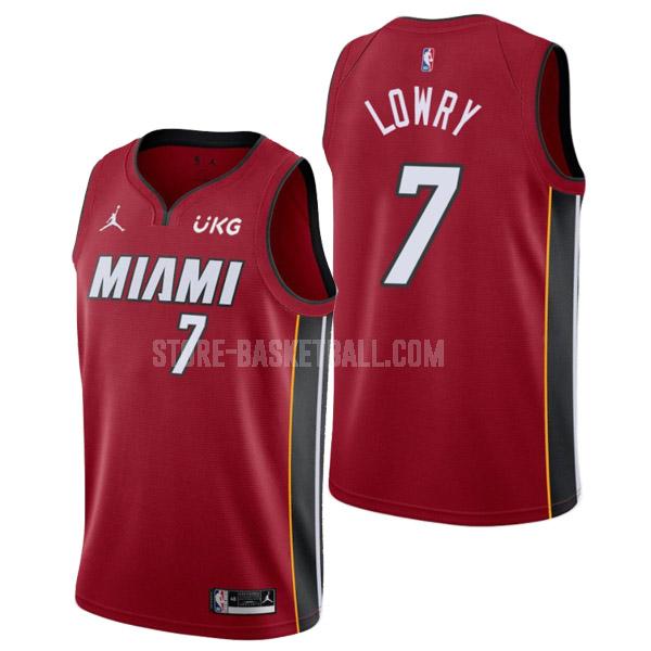 miami heat kyle lowry 7 red statement edition men's replica jersey