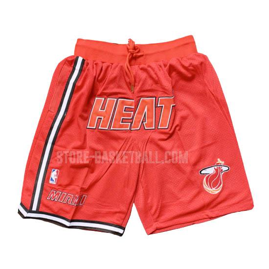 miami heat red just don pockett nba shorts