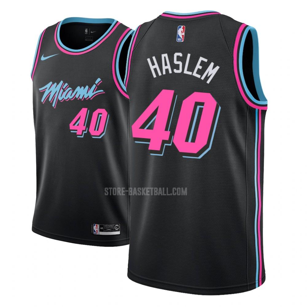 miami heat udonis haslem 40 black city edition youth replica jersey