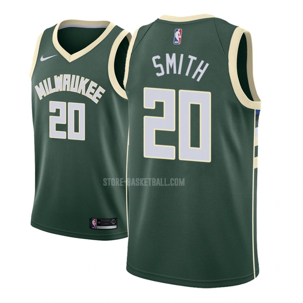 milwaukee bucks jason smith 20 green icon men's replica jersey