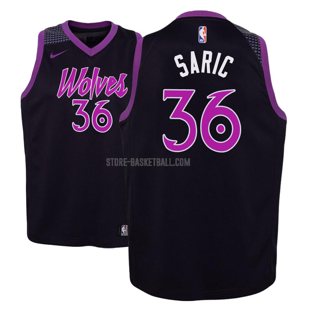 minnesota timberwolves dario saric 36 purple city edition youth replica jersey