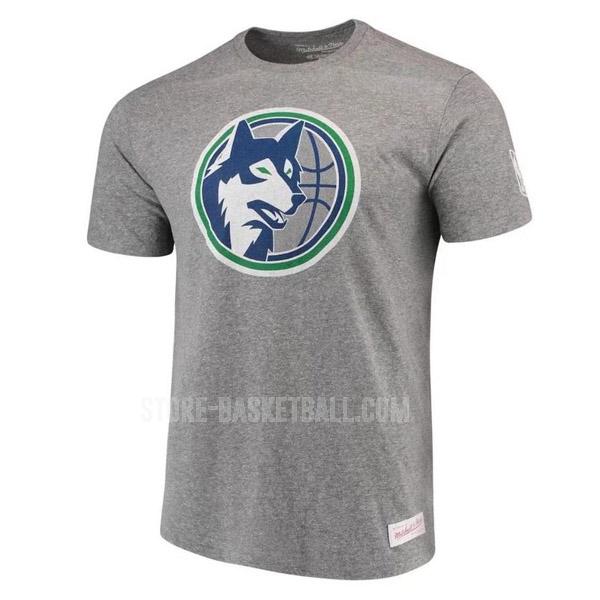 minnesota timberwolves gray 417a8 men's t-shirt