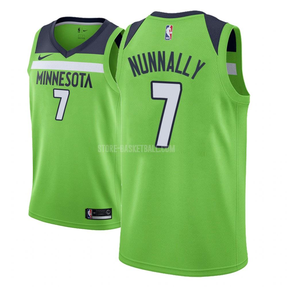 minnesota timberwolves james nunnally 7 green statement men's replica jersey