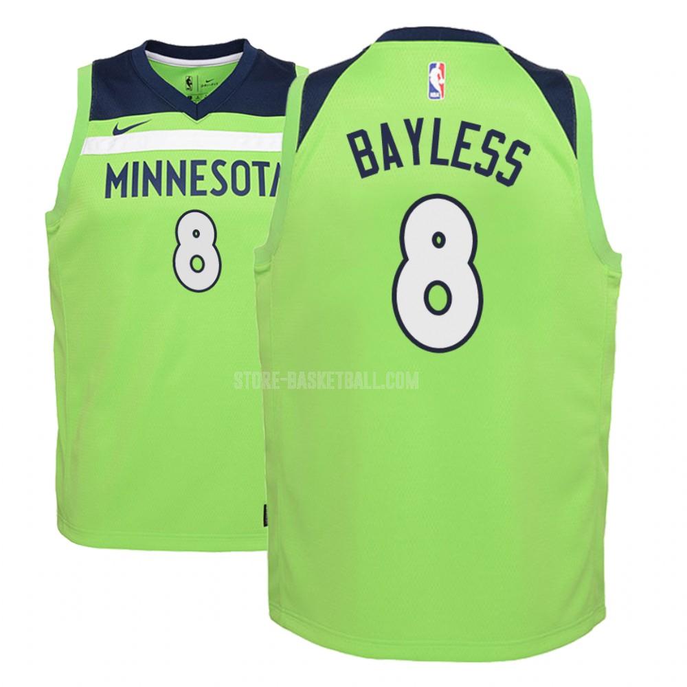 minnesota timberwolves jerryd bayless 8 green statement youth replica jersey