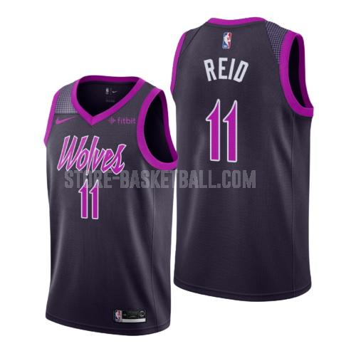 minnesota timberwolves naz reid 11 purple city edition men's replica jersey