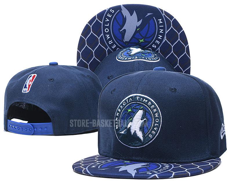 minnesota timberwolves s-blue ne180 men's basketball hat
