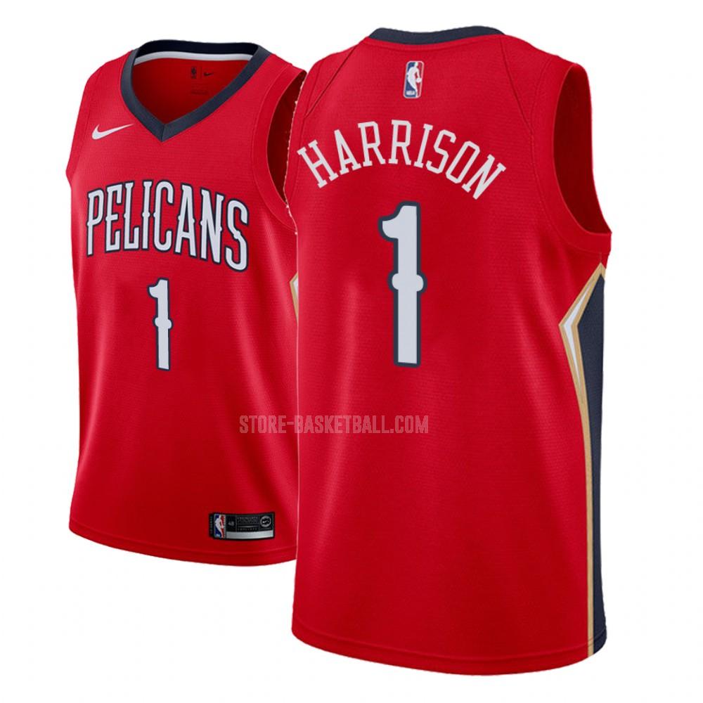 new orleans pelicans andrew harrison 1 red statement men's replica jersey