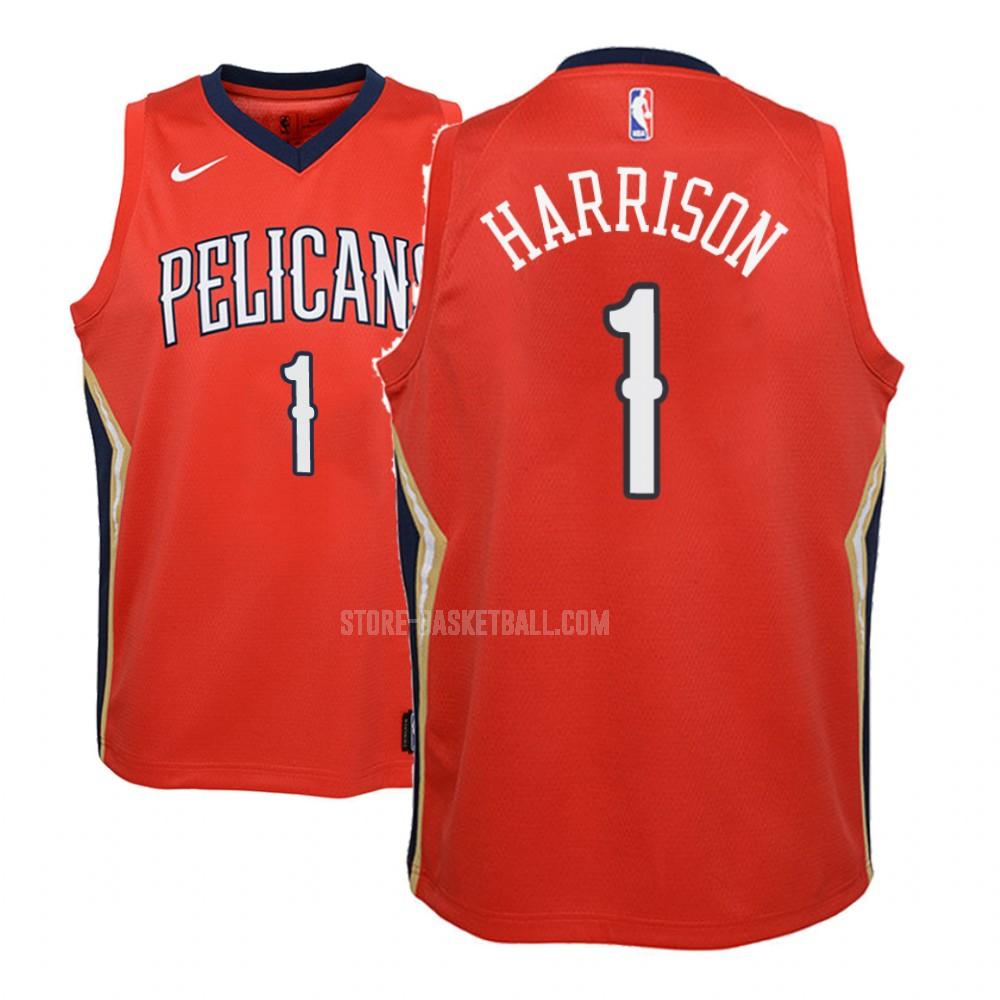 new orleans pelicans andrew harrison 1 red statement youth replica jersey