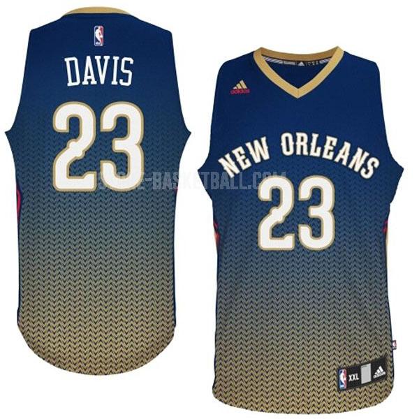new orleans pelicans anthony davis 23 blue fashion edition men's replica jersey