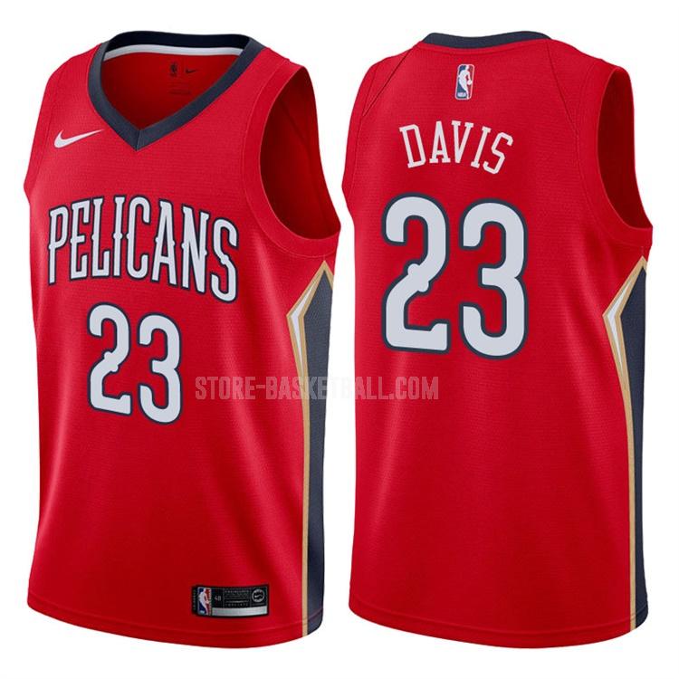new orleans pelicans anthony davis 23 red statement men's replica jersey