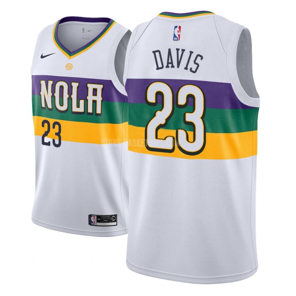 new orleans pelicans anthony davis 23 white city edition youth replica jersey