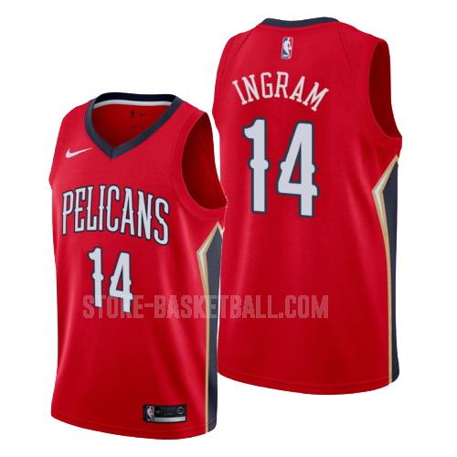 new orleans pelicans brandon ingram 14 red statement men's replica jersey