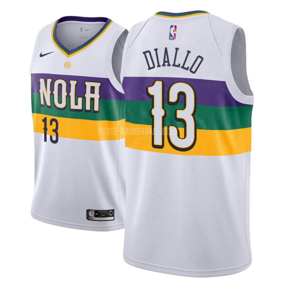 new orleans pelicans cheick diallo 13 white city edition youth replica jersey