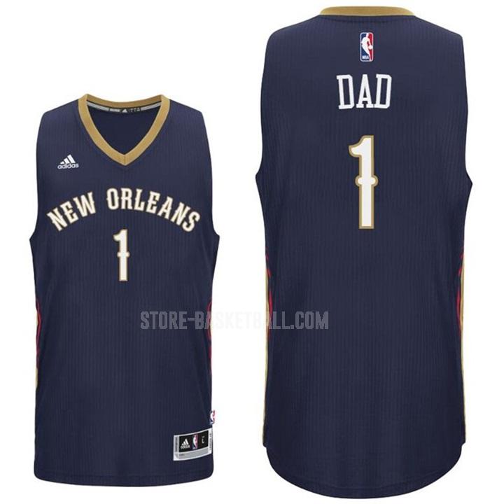 new orleans pelicans dad 1 blue fathers day men's replica jersey