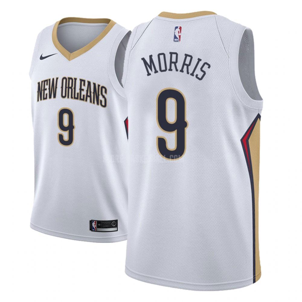 new orleans pelicans darius morris 9 white association men's replica jersey