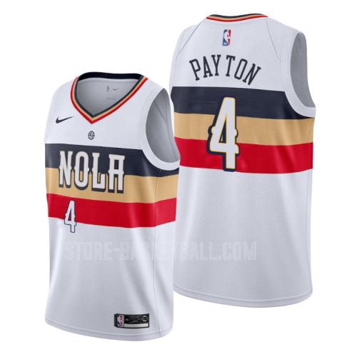 new orleans pelicans elfrid payton 4 white earned edition men's replica jersey
