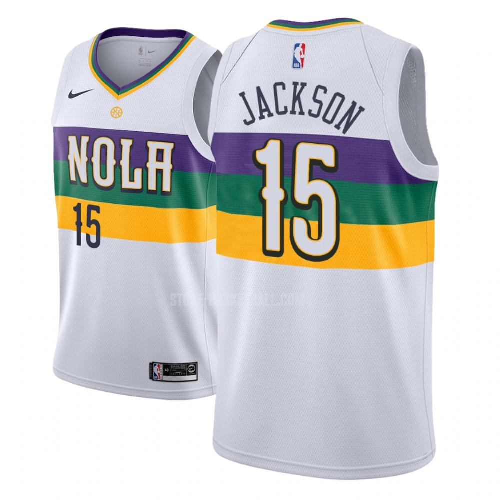 new orleans pelicans frank jackson 15 white city edition youth replica jersey