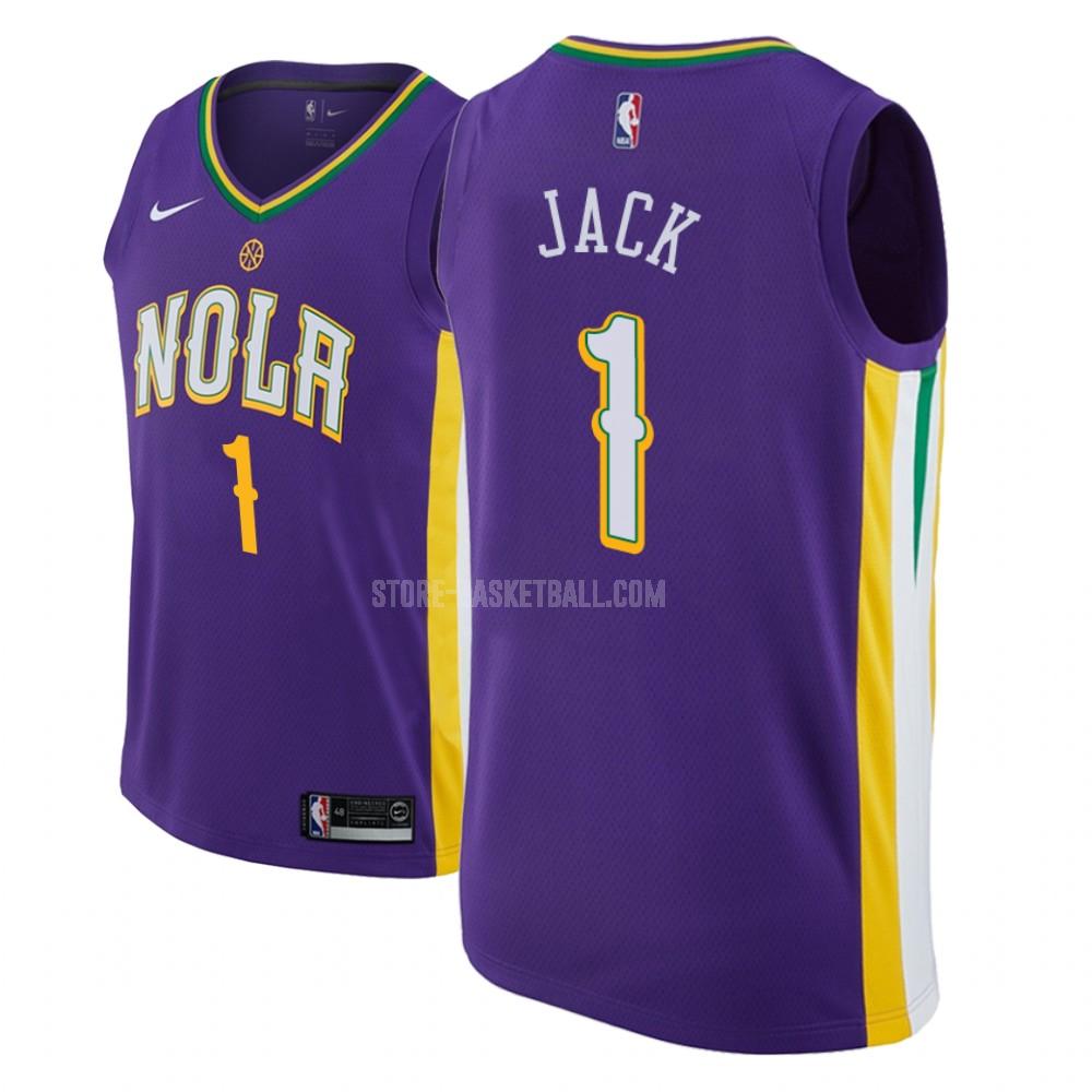 new orleans pelicans jarrett jack 1 purple city edition men's replica jersey