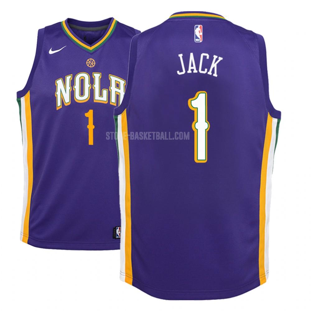new orleans pelicans jarrett jack 1 purple city edition youth replica jersey