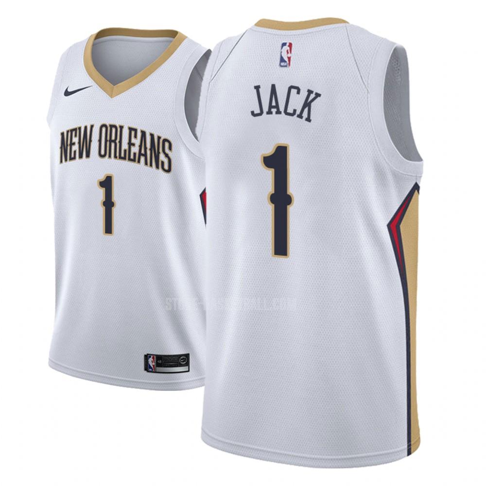 new orleans pelicans jarrett jack 1 white association men's replica jersey