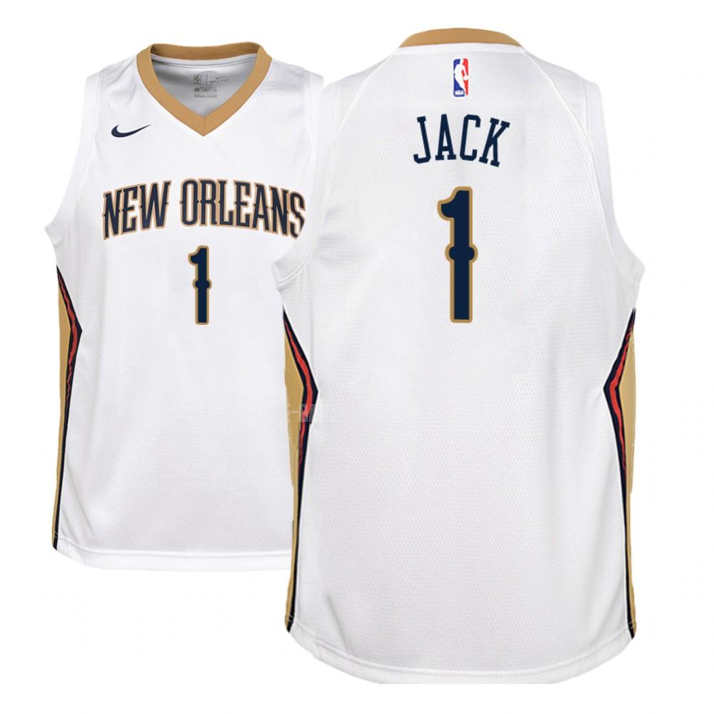 new orleans pelicans jarrett jack 1 white association youth replica jersey