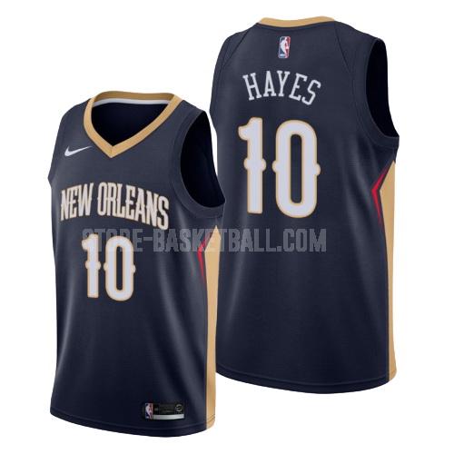 new orleans pelicans jaxson hayes 10 navy icon men's replica jersey