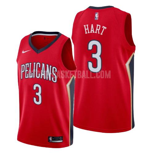 new orleans pelicans josh hart 3 red statement men's replica jersey