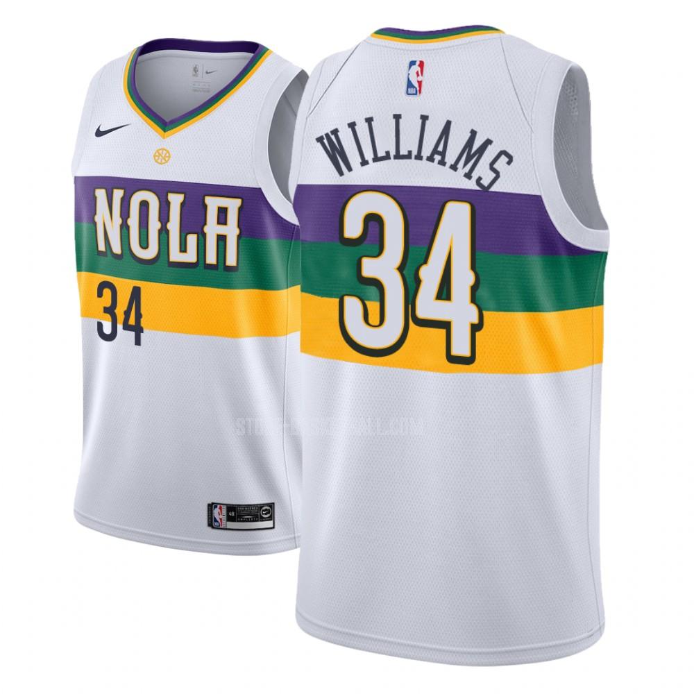 new orleans pelicans kenrich williams 34 white city edition men's replica jersey