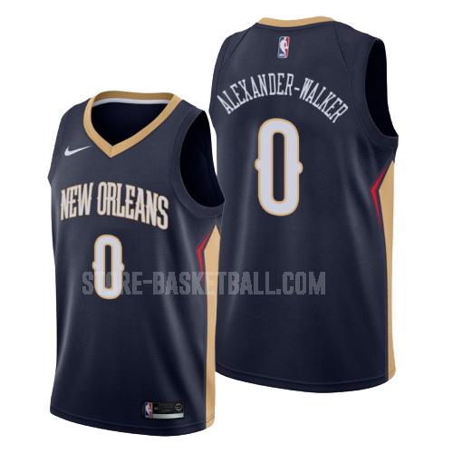 new orleans pelicans nickeil alexander-walker 0 navy icon men's replica jersey