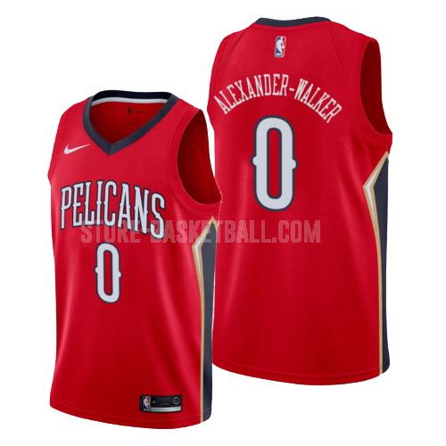 new orleans pelicans nickeil alexander-walker 0 red statement men's replica jersey