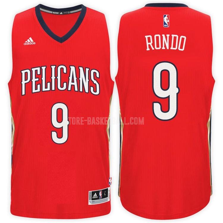 new orleans pelicans rajon rondo 9 red road men's replica jersey