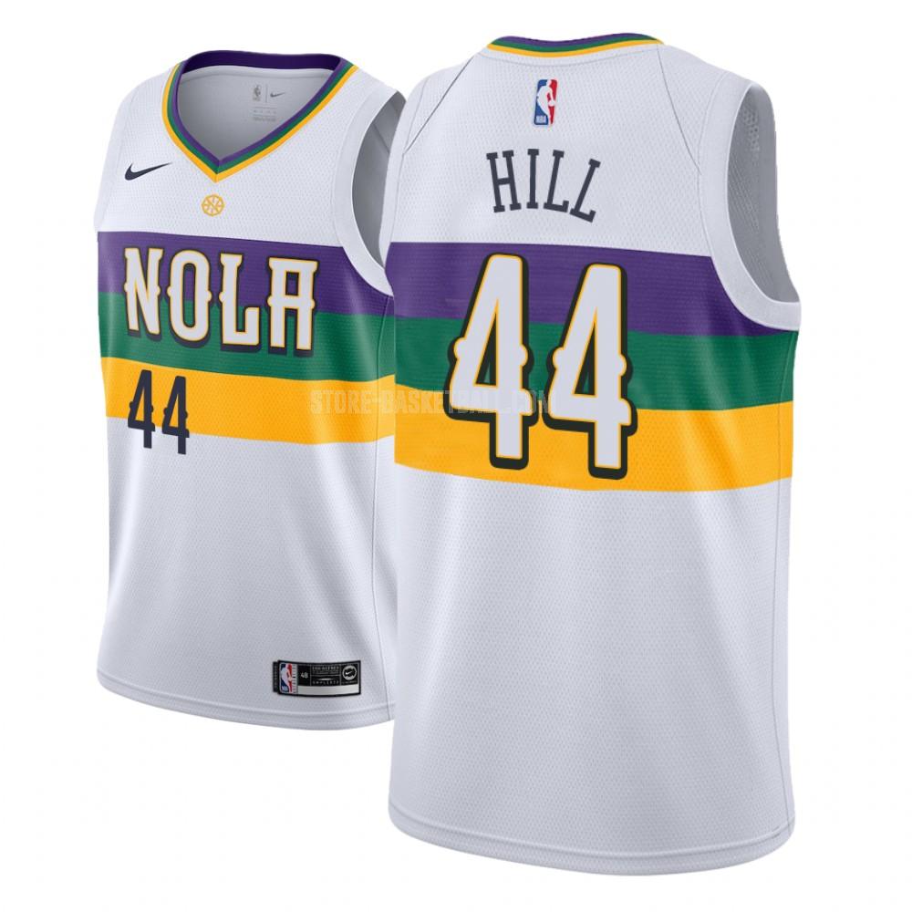 new orleans pelicans solomon hill 44 white city edition youth replica jersey